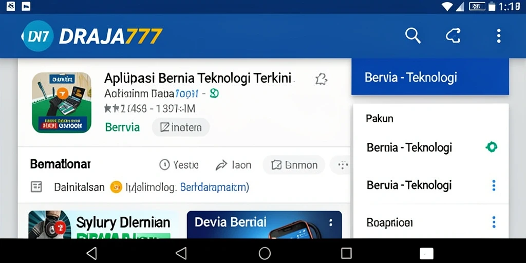 Tampilan antarmuka DRAJA777 yang modern dan informatif.
