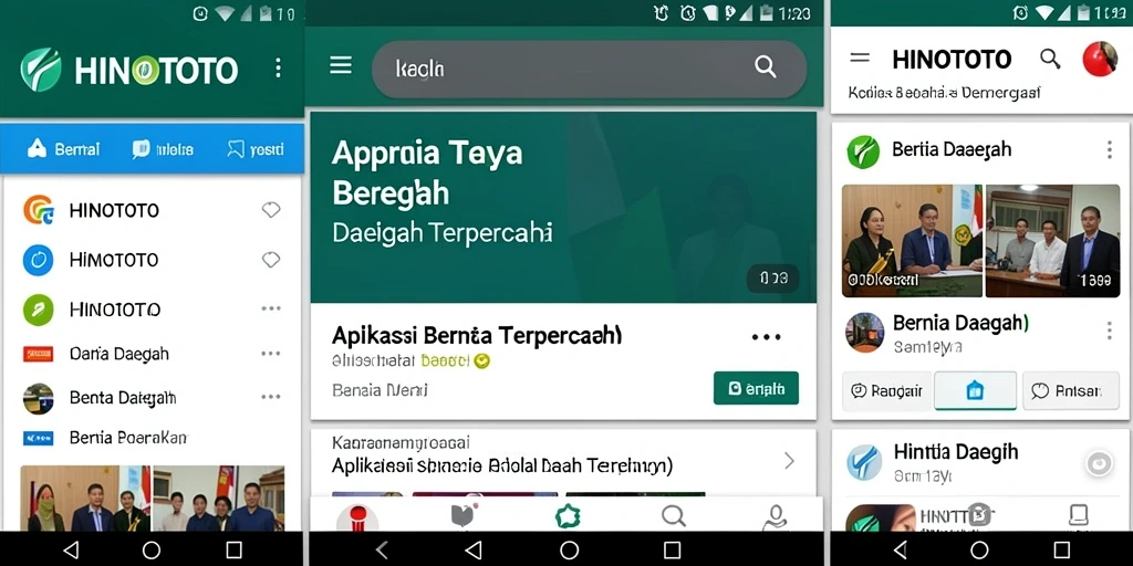 Tampilan antarmuka HINOTOTO yang menampilkan berita daerah terbaru.