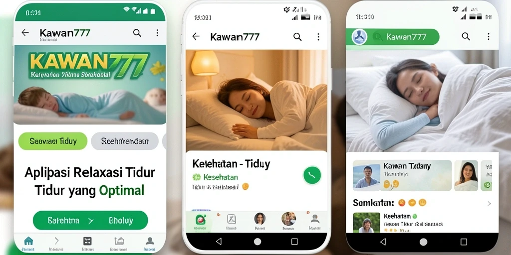 Antarmuka KAWAN777 yang ramah pengguna untuk tidur dan relaksasi.