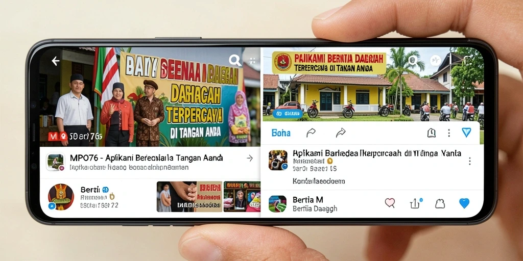 Antarmuka aplikasi MPO76 yang minimalis dan informatif.