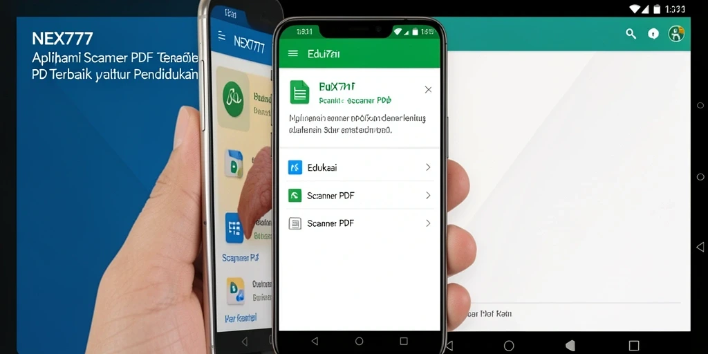 Antarmuka NEX777 yang intuitif dan fungsional untuk pemindaian PDF.