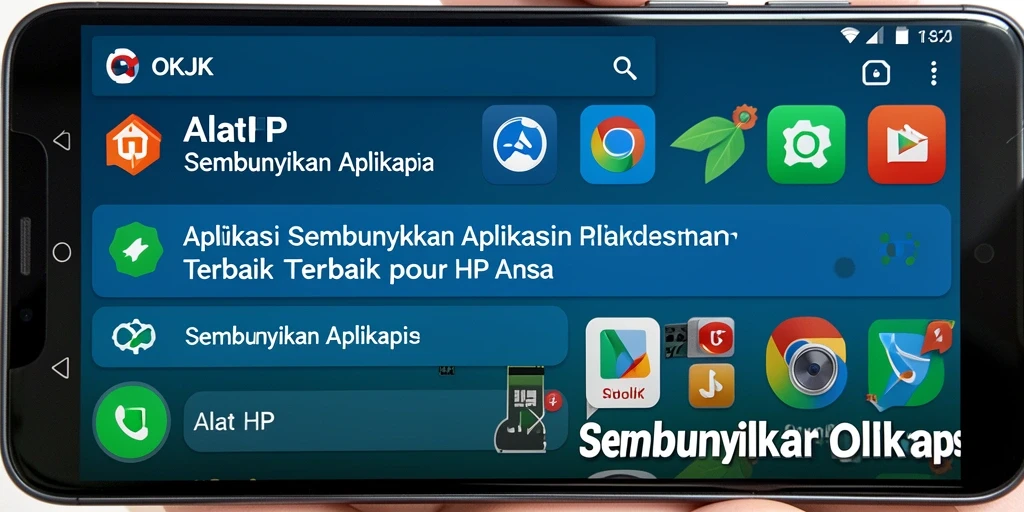 Tampilan utama OKJK dengan fitur Sembunyikan Aplikasi yang intuitif.