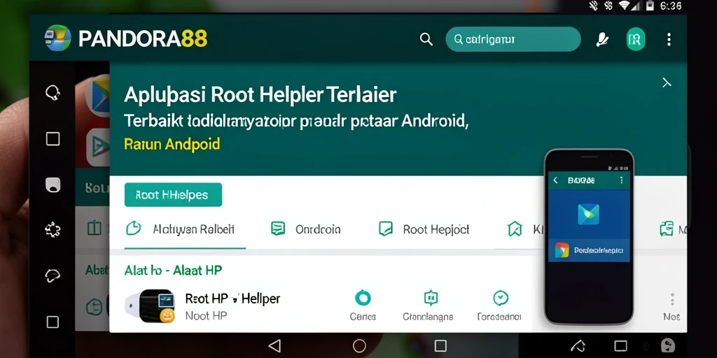 Antarmuka PANDORA88 yang sederhana dan mudah digunakan untuk root helper.