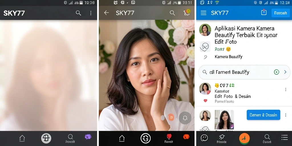 Tampilan antarmuka <strong>SKY77</strong> yang intuitif dan mudah digunakan untuk edit foto.