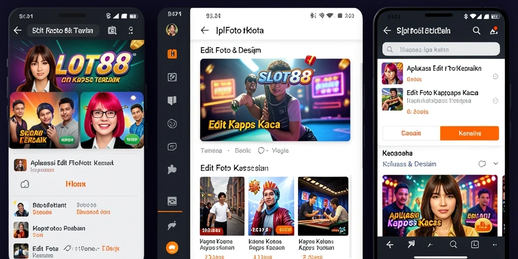 Tampilan antarmuka SLOT88 dengan fitur Edit Foto Kertas Kaca.