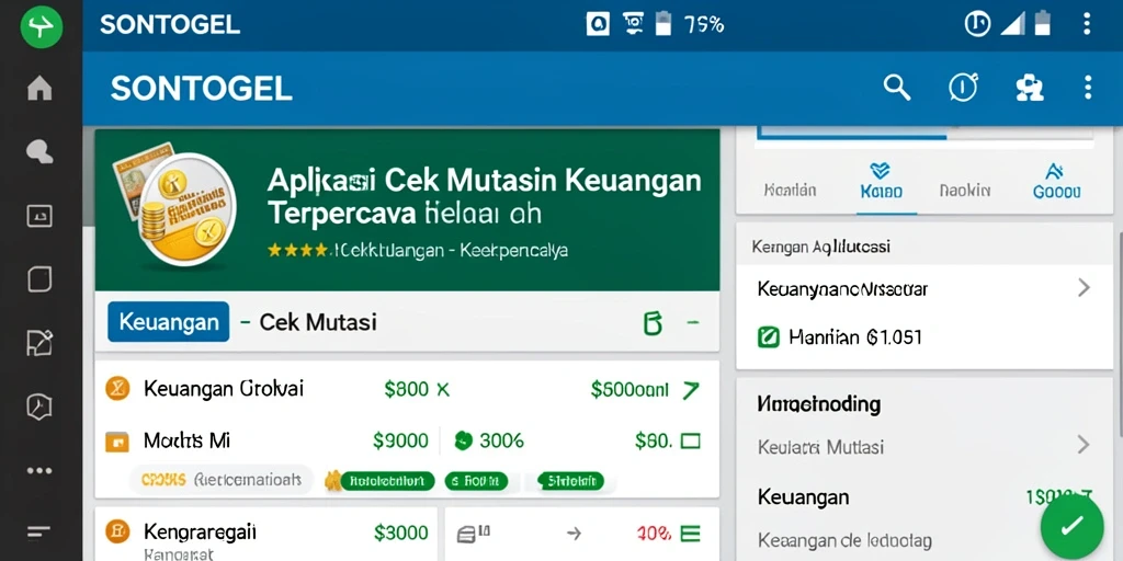Screenshot aplikasi SONTOGEL menampilkan antarmuka Cek Mutasi yang informatif.