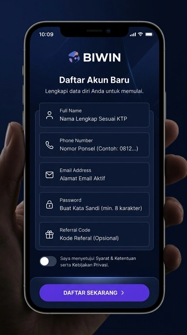 Cara Mudah Daftar Akun Baru Biwin